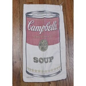 Vintage Andy Warhol Campbell's Artwork Art Laundry Soup Sack Tote